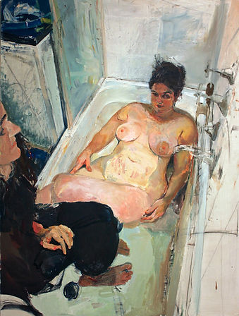 Vrinda Gleeson | Bath-Time | Oil, charcoal, and acrylic on board | 90 x 120cm | 2015