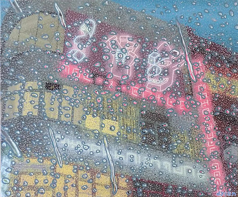 Michael Dyson - 'Rain', acrylic on canvas, 2018
