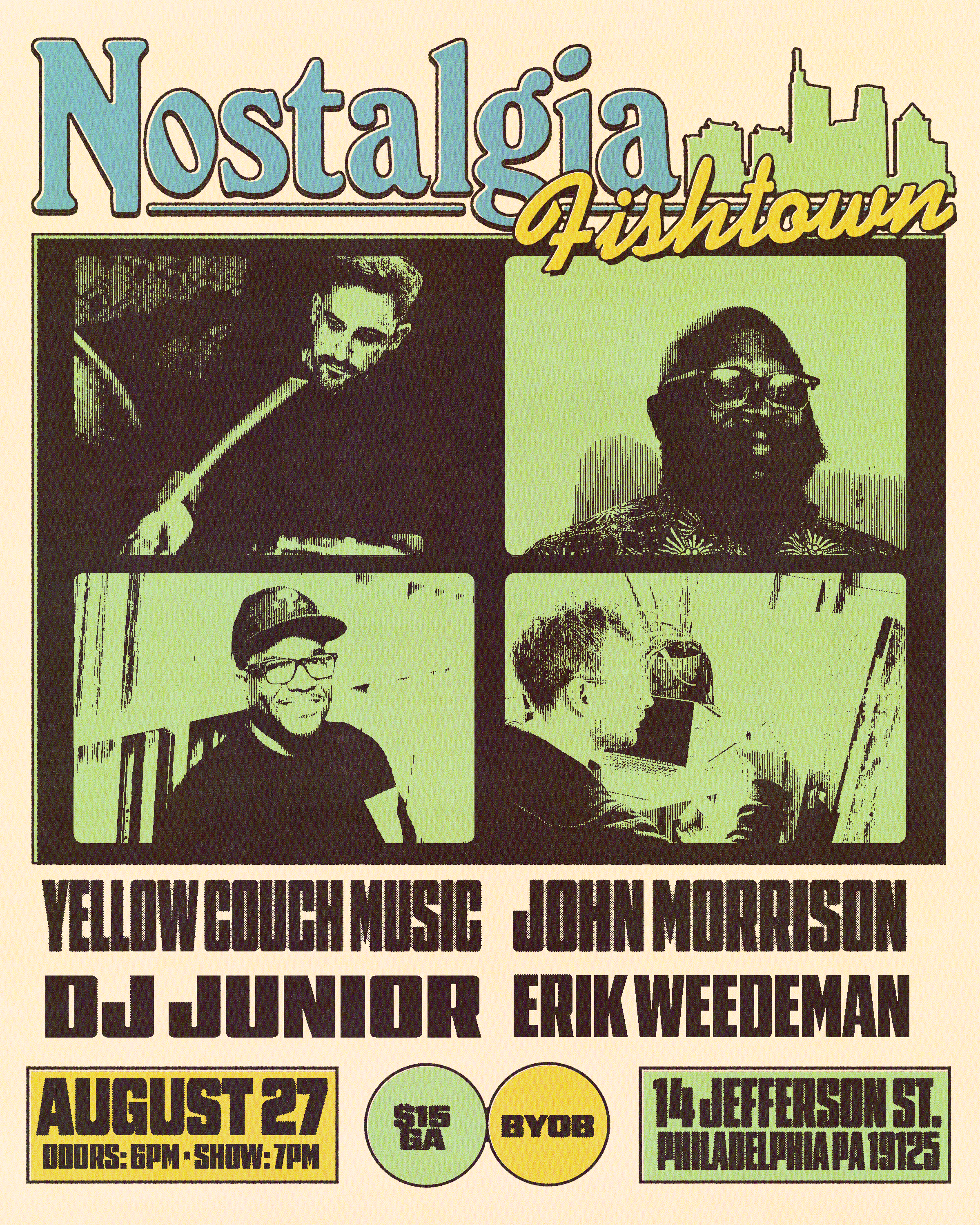 Yellow Couch Music, John Morrison, DJ Junior & Erik Weedeman artwork from Nostalgia Fishtown