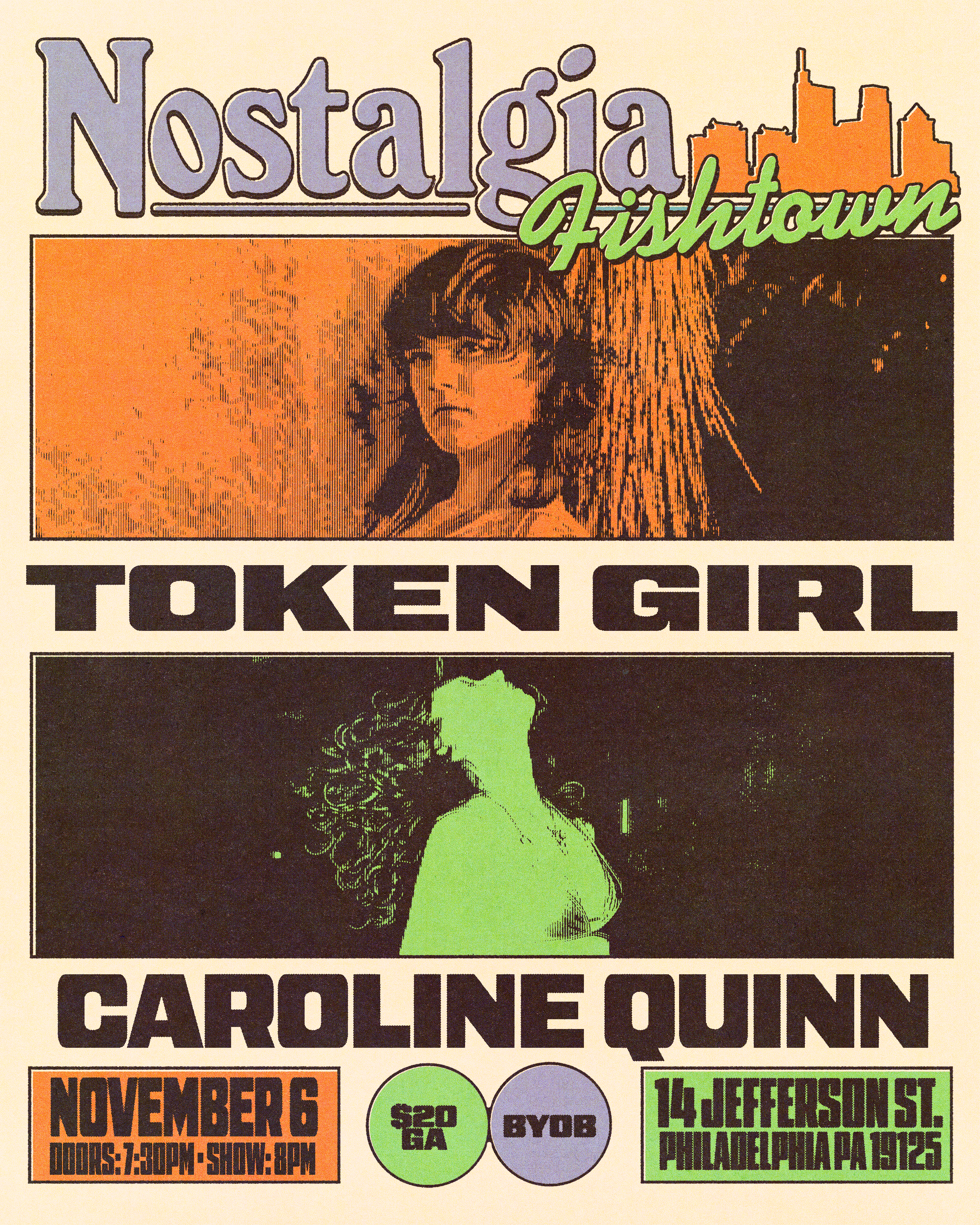 Token Girl & Caroline Quinn artwork from Nostalgia Fishtown