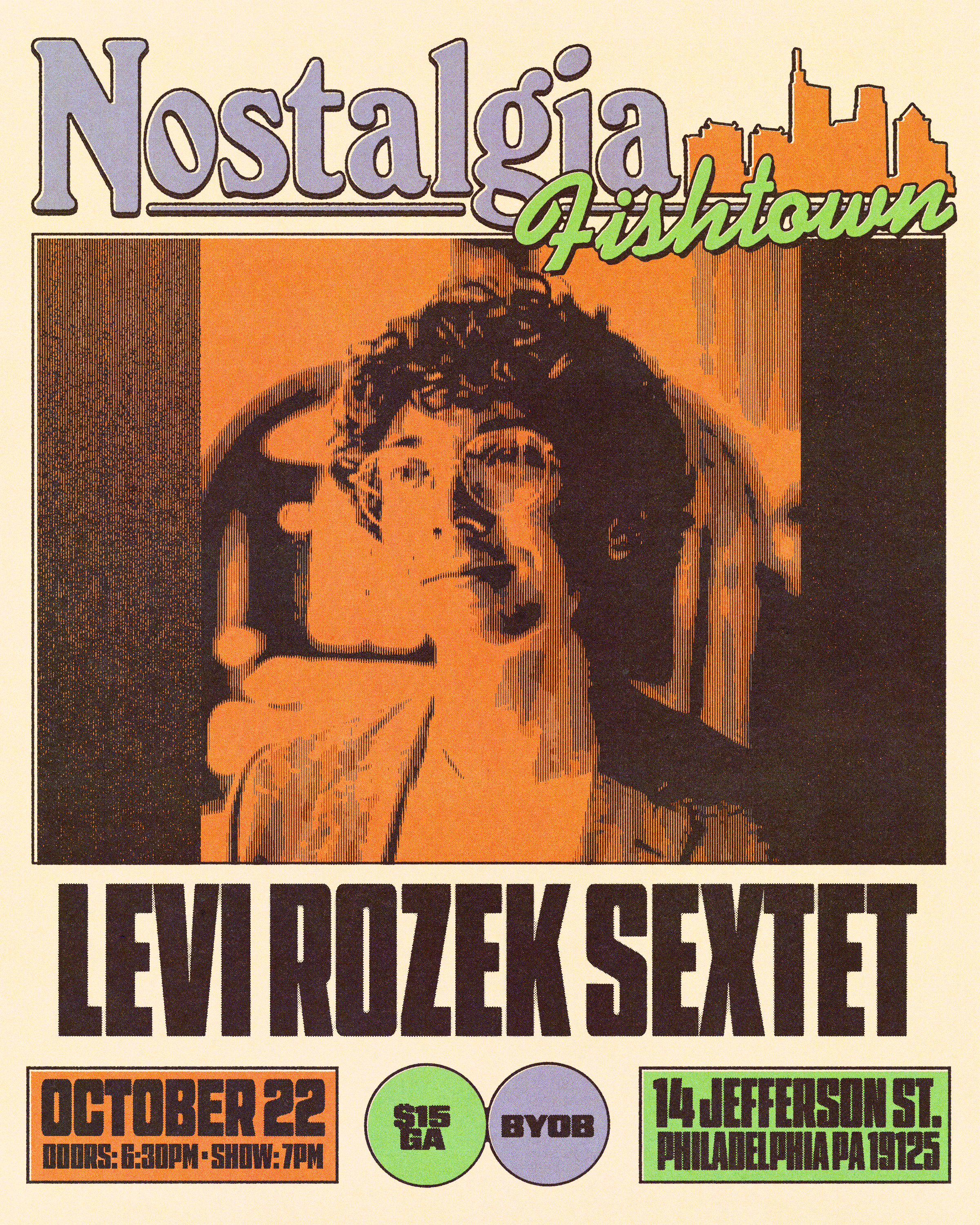 Levi Rozek Sextet artwork from Nostalgia Fishtown