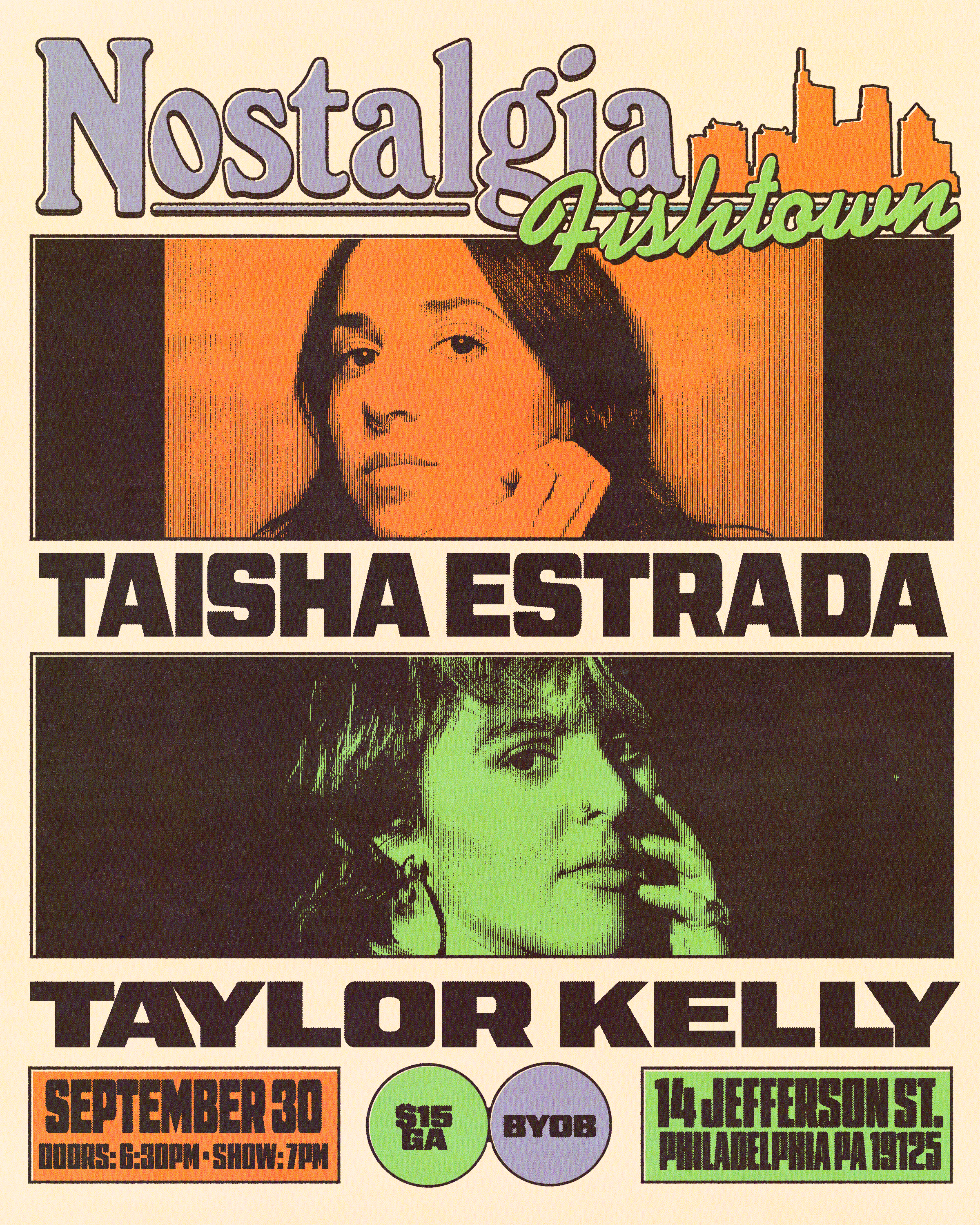 Taisha Estrada & Taylor Kelly artwork from Nostalgia Fishtown