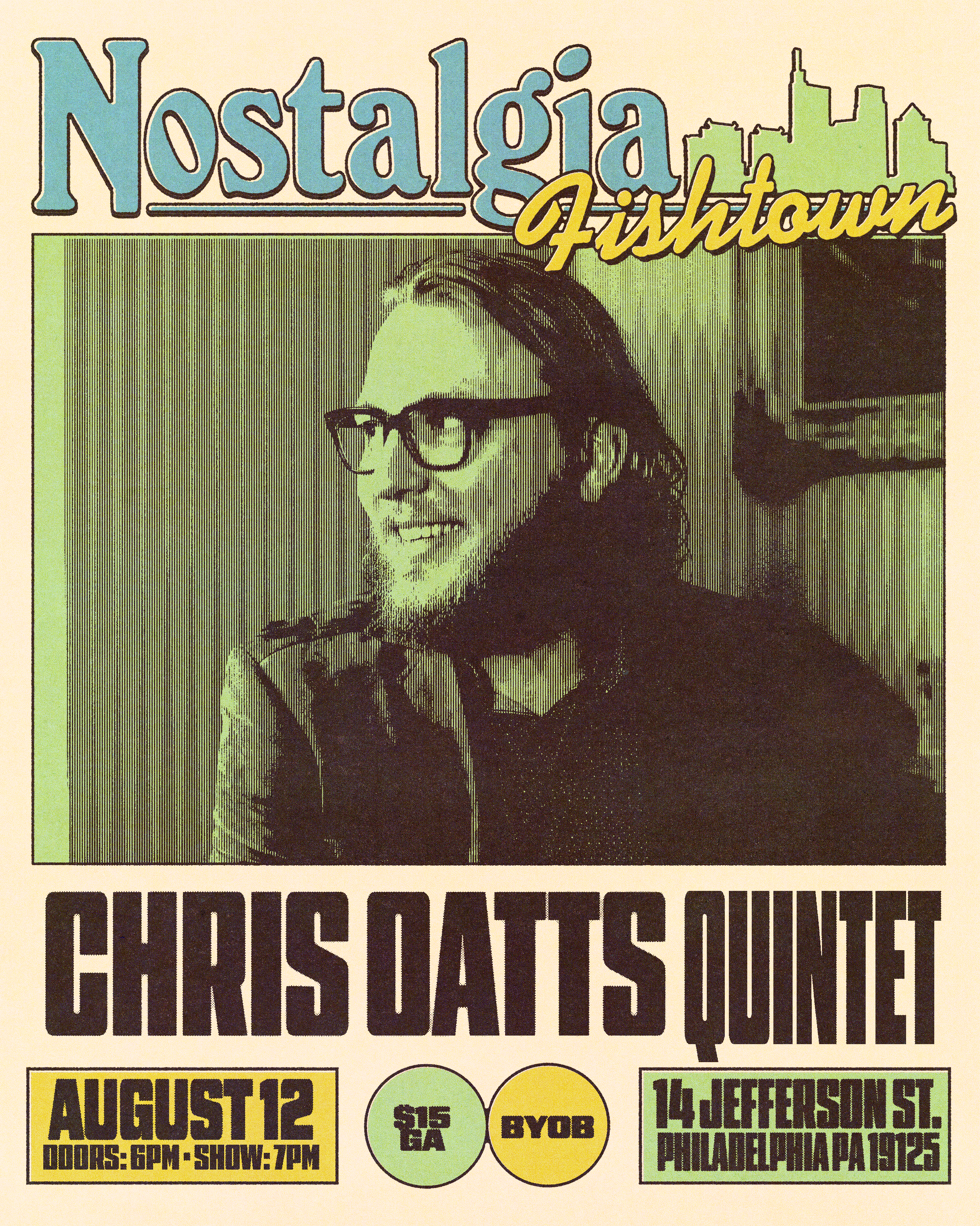 Chris Oatts Quintet artwork from Nostalgia Fishtown