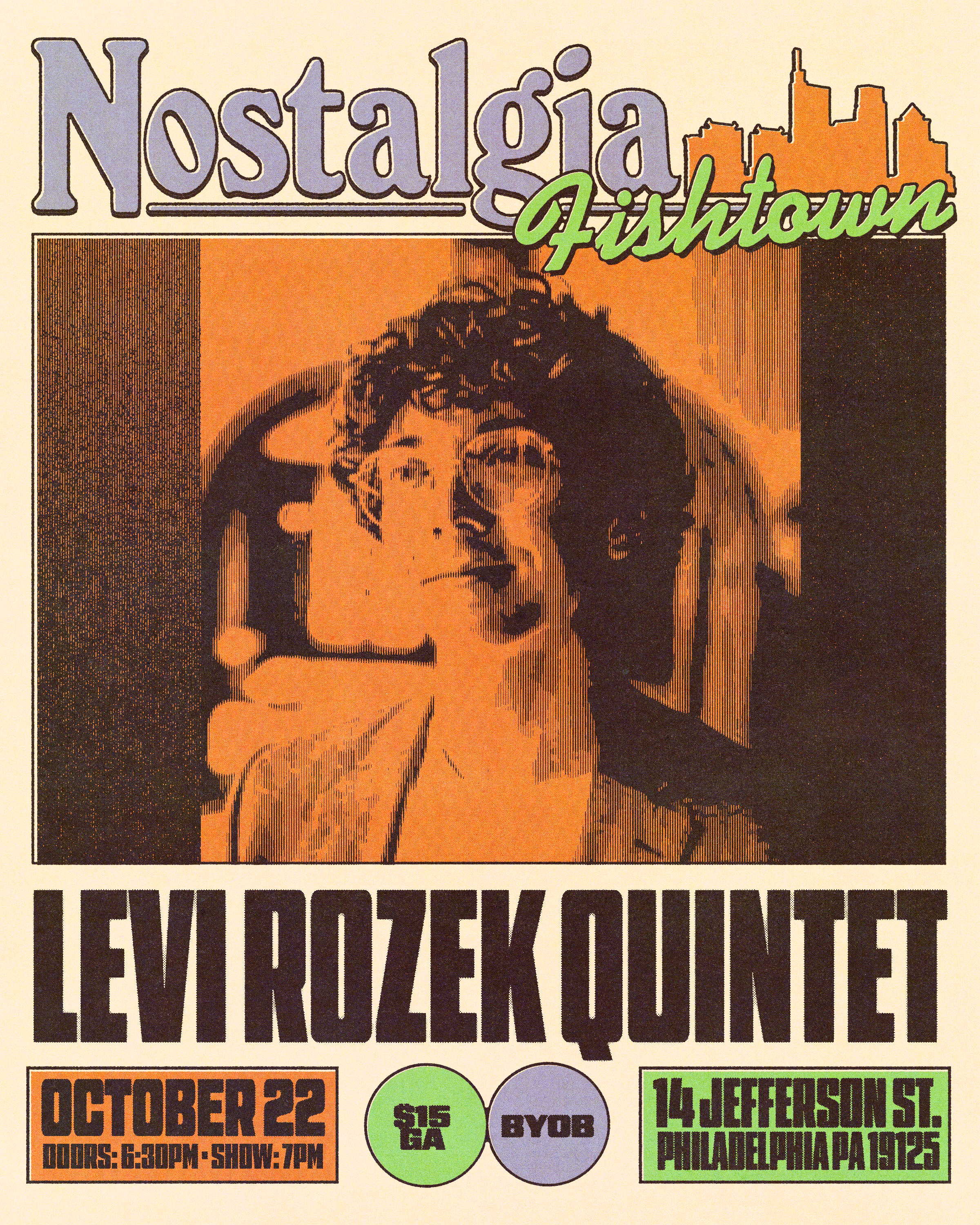 Levi Rozek Quintet artwork from Nostalgia Fishtown