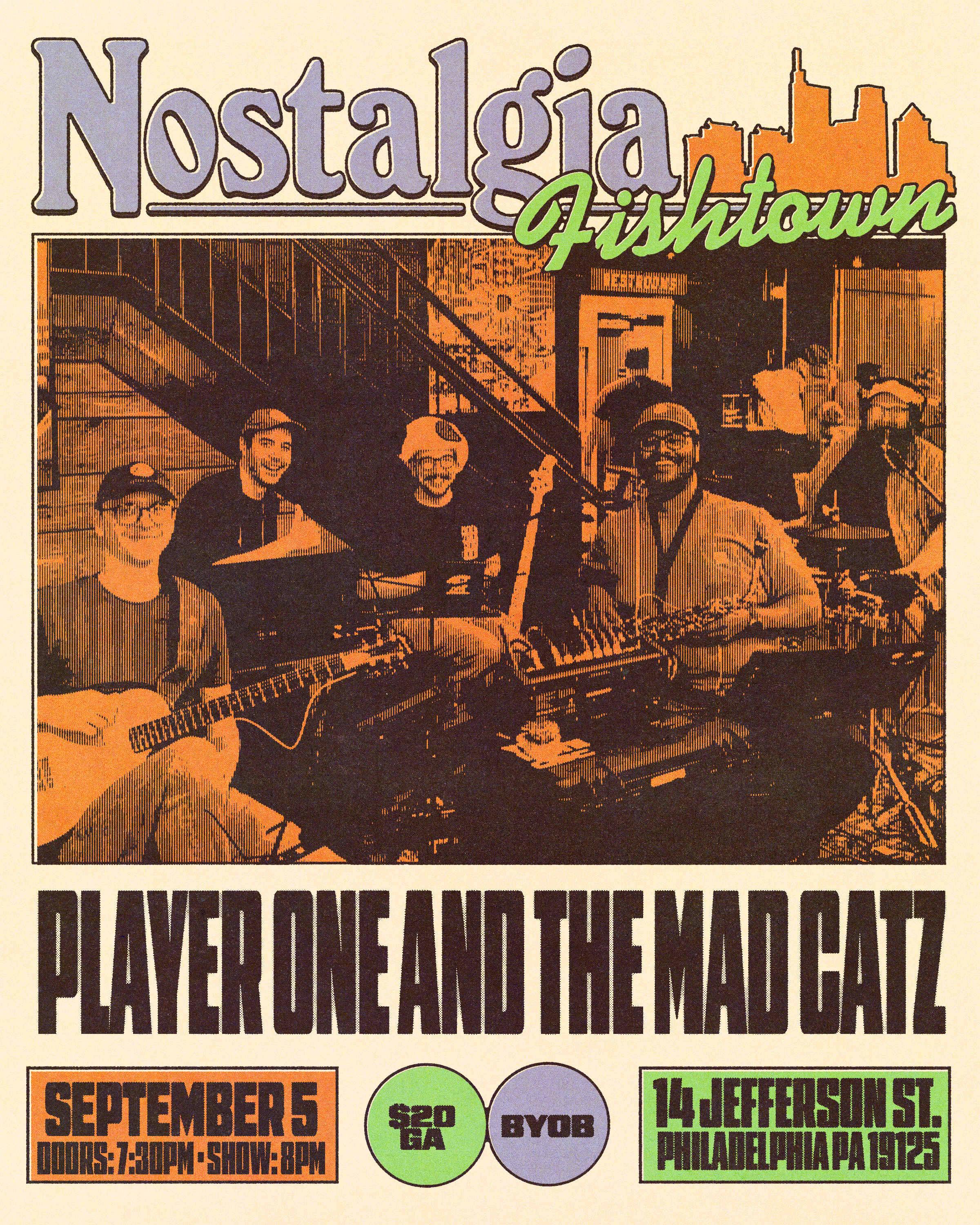 Player One and the Mad Catz artwork from Nostalgia Fishtown