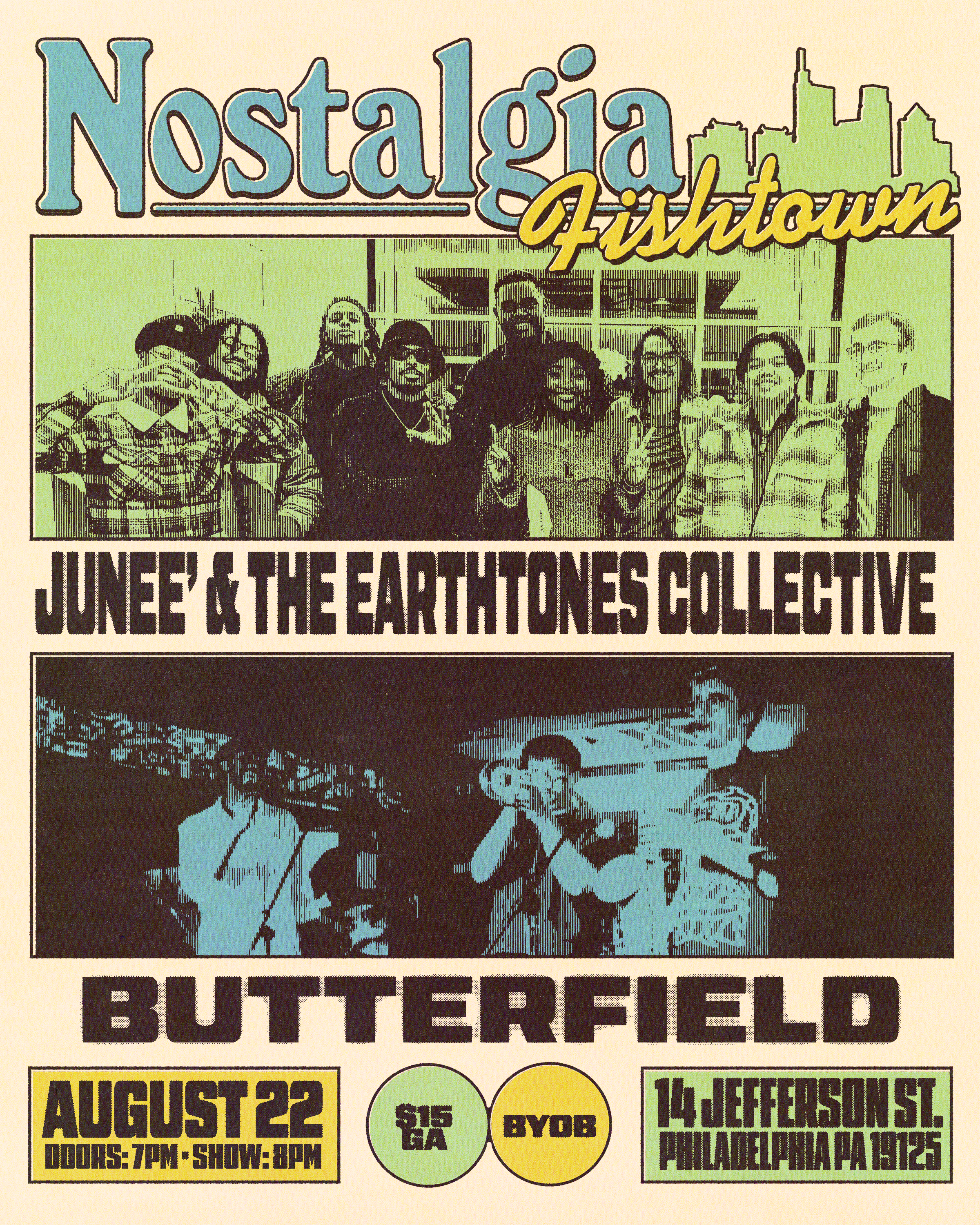 Junee' & The Earthtones Collective & Butterfield artwork from Nostalgia Fishtown
