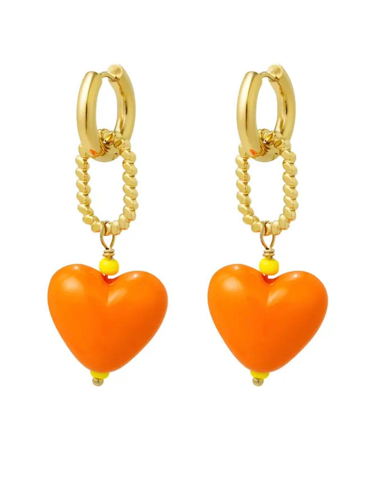 Earring “heart orange”