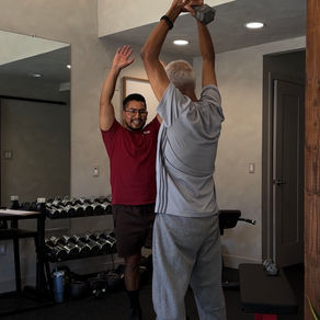 Overhead triceps work to create strong and capable shoulders.