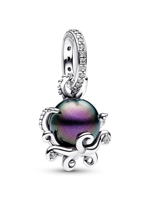 925 Gümüş Minik Ahtapot Sallantılı Charm