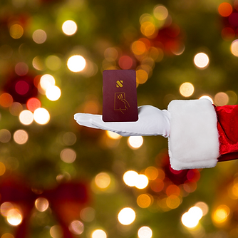 Babbo Natale fa una donazione con il dispositivo Superspree Loop