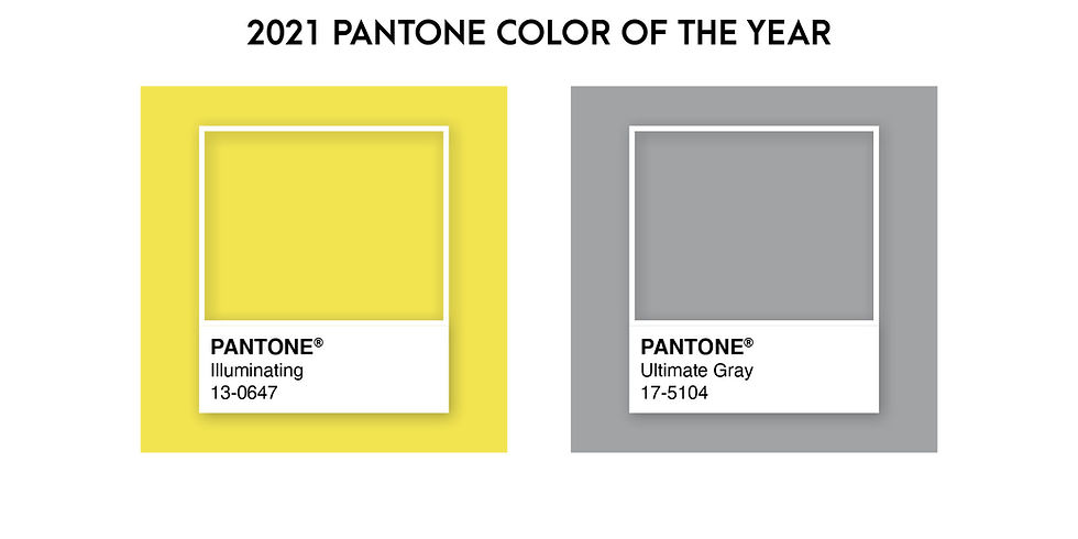 Pantone Color of the Year for 2021 is Illuminating Yellow and Ultimate Gray.