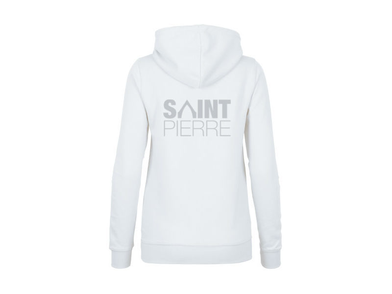 sweat femme capuche arctic white-dos