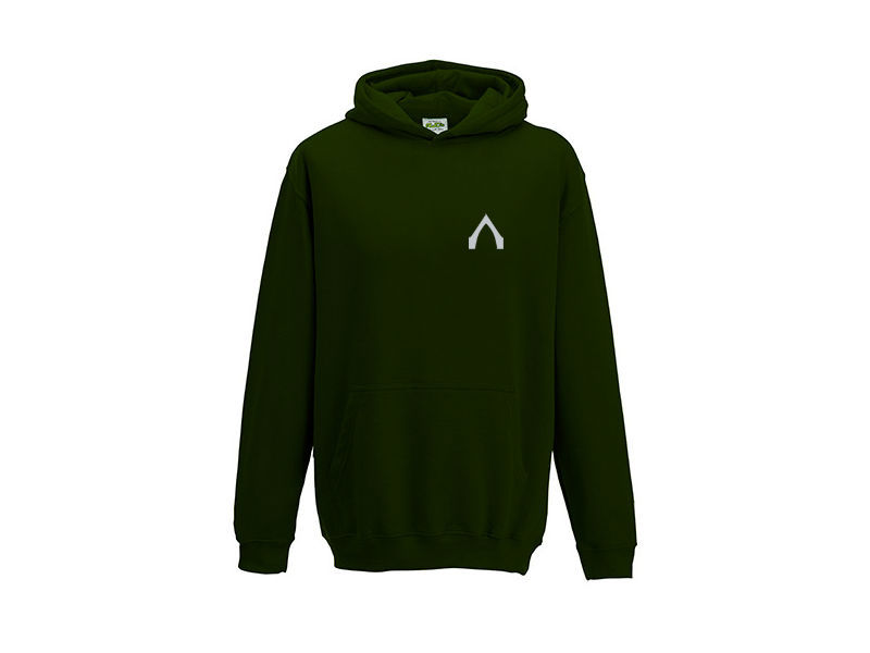 sweat enfant capuche forest green