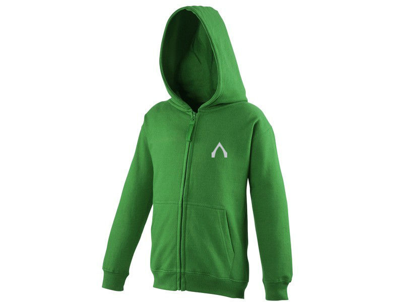 sweat enfant capuche et tirette kelly-green