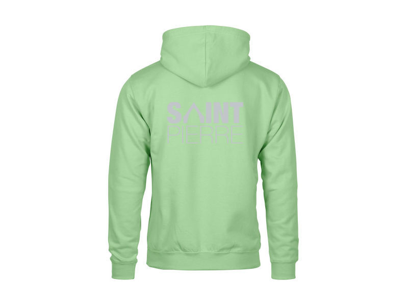 sweat mixte capuche apple green-dos