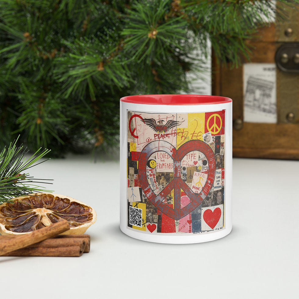 Thumbnail: Peace Love and Understanding Mug with Color Inside