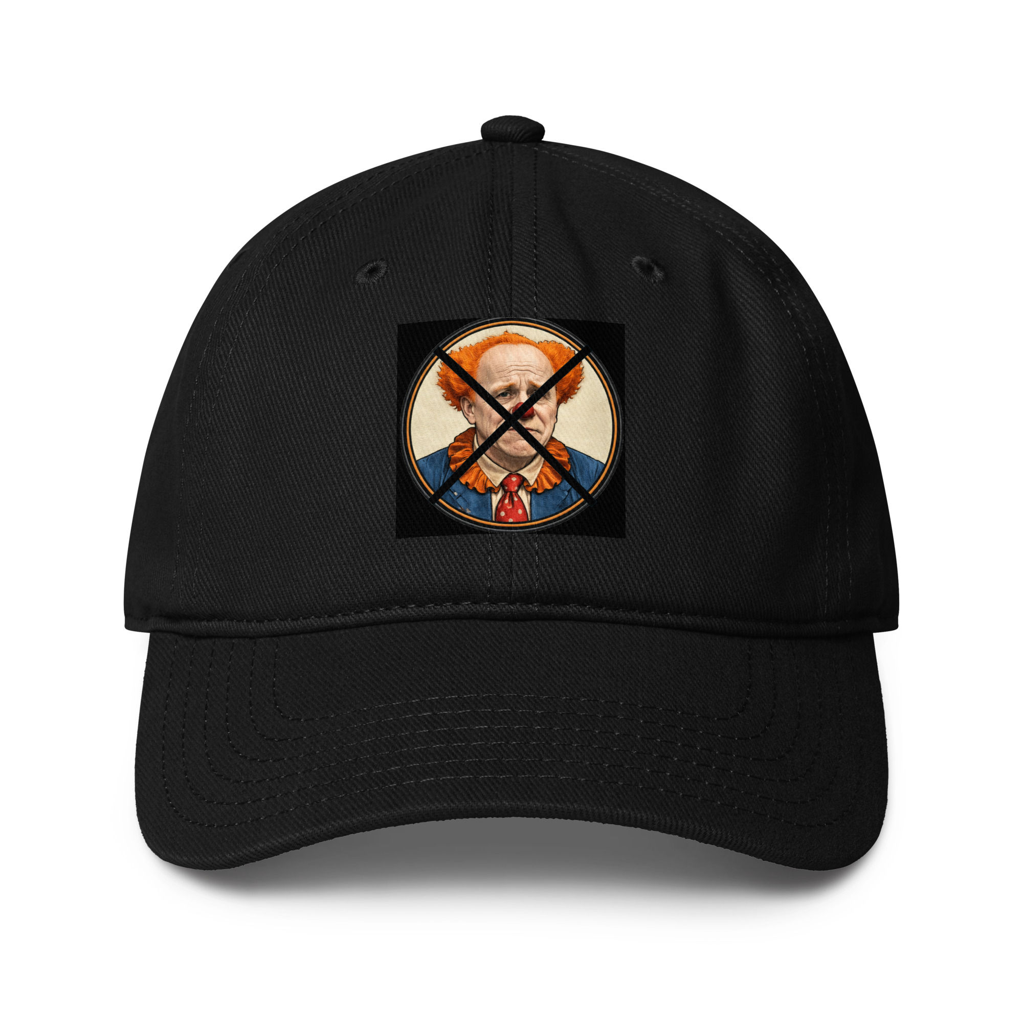 "NO CLOWNS" Low-profile baseball cap