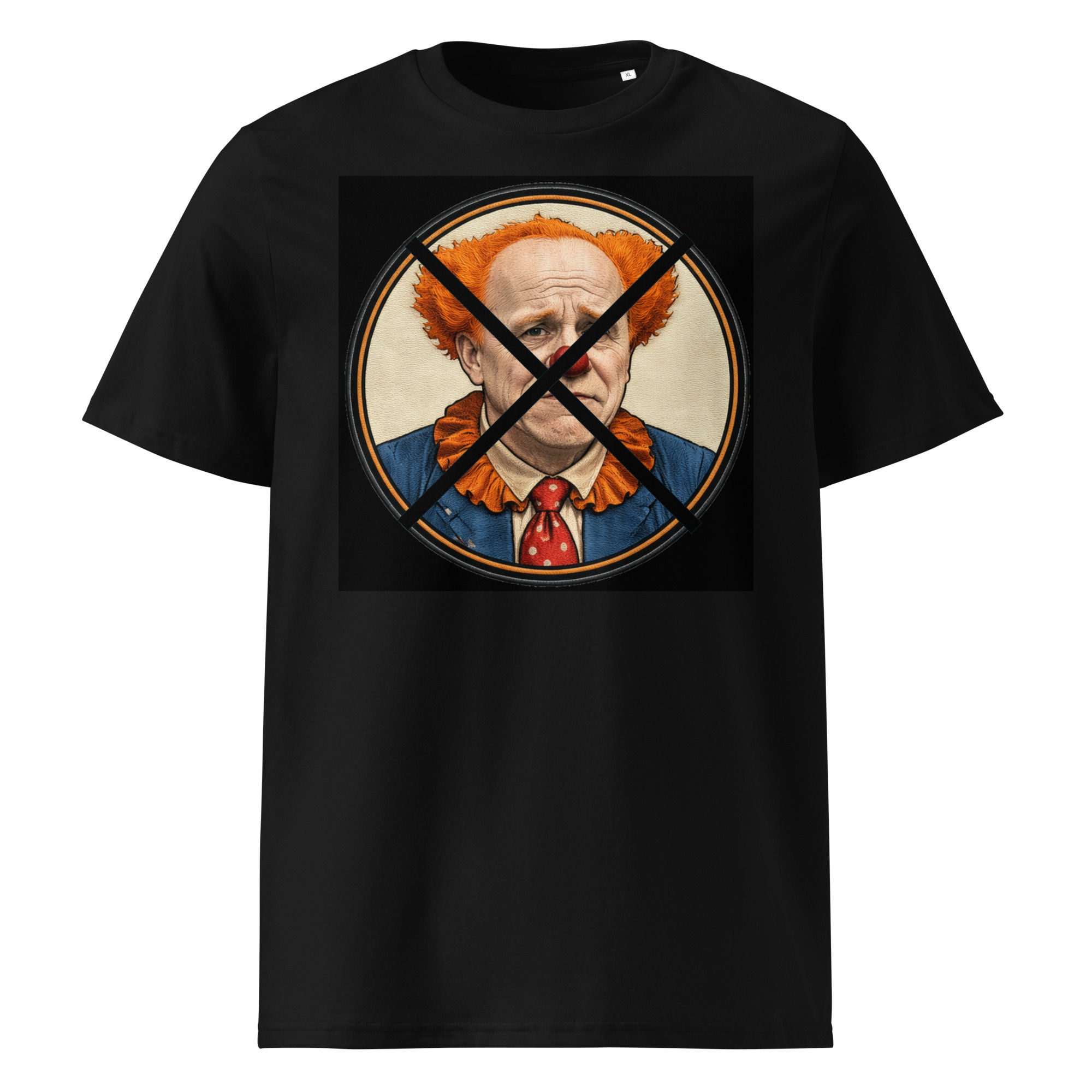 Yell, "NO CLOWNS" Big Logo Unisex organic cotton t-shirt