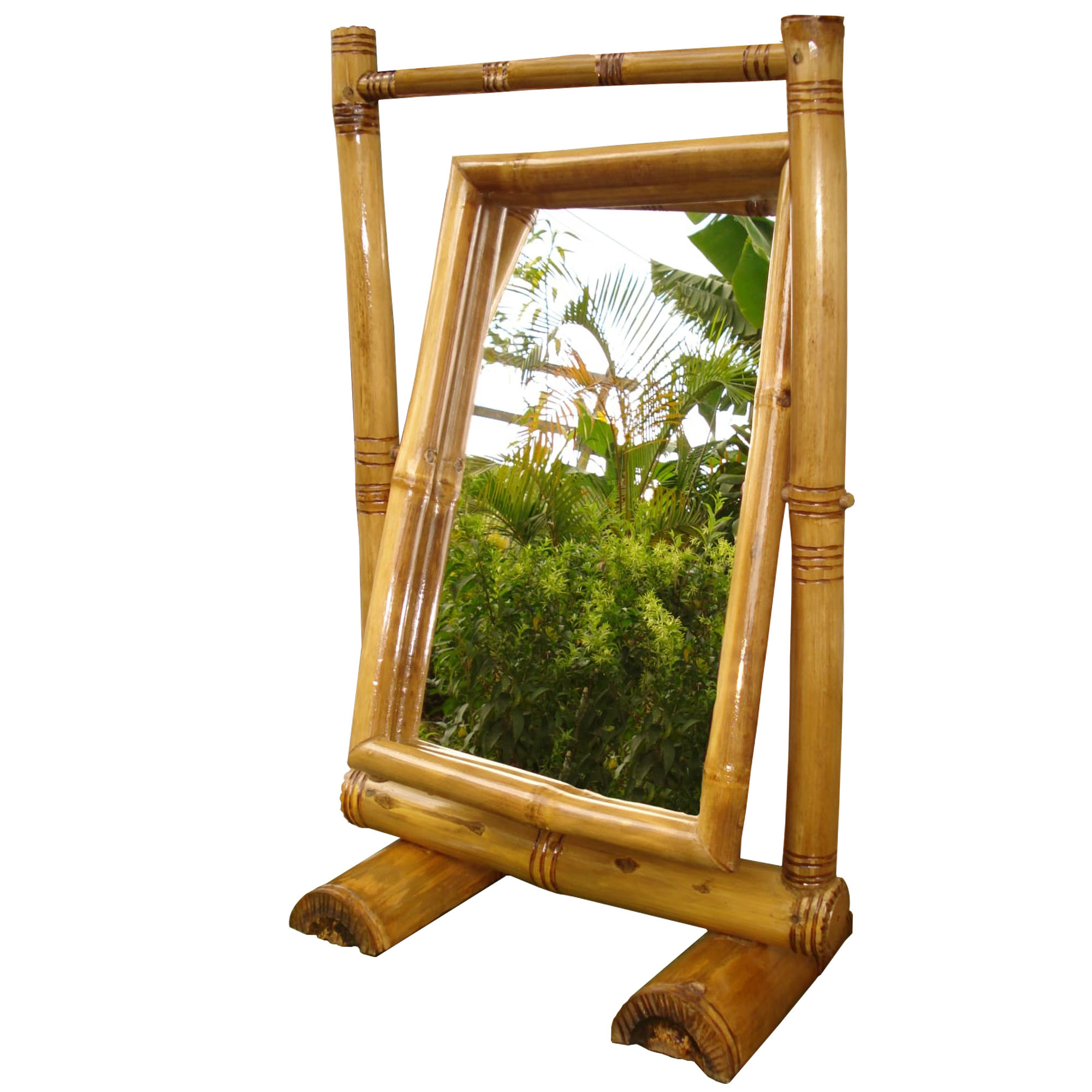 Ref. Artesanía 0075 Espejo con marco en bambú