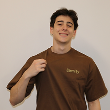 Unisex Caramel brown T shirt- side logo