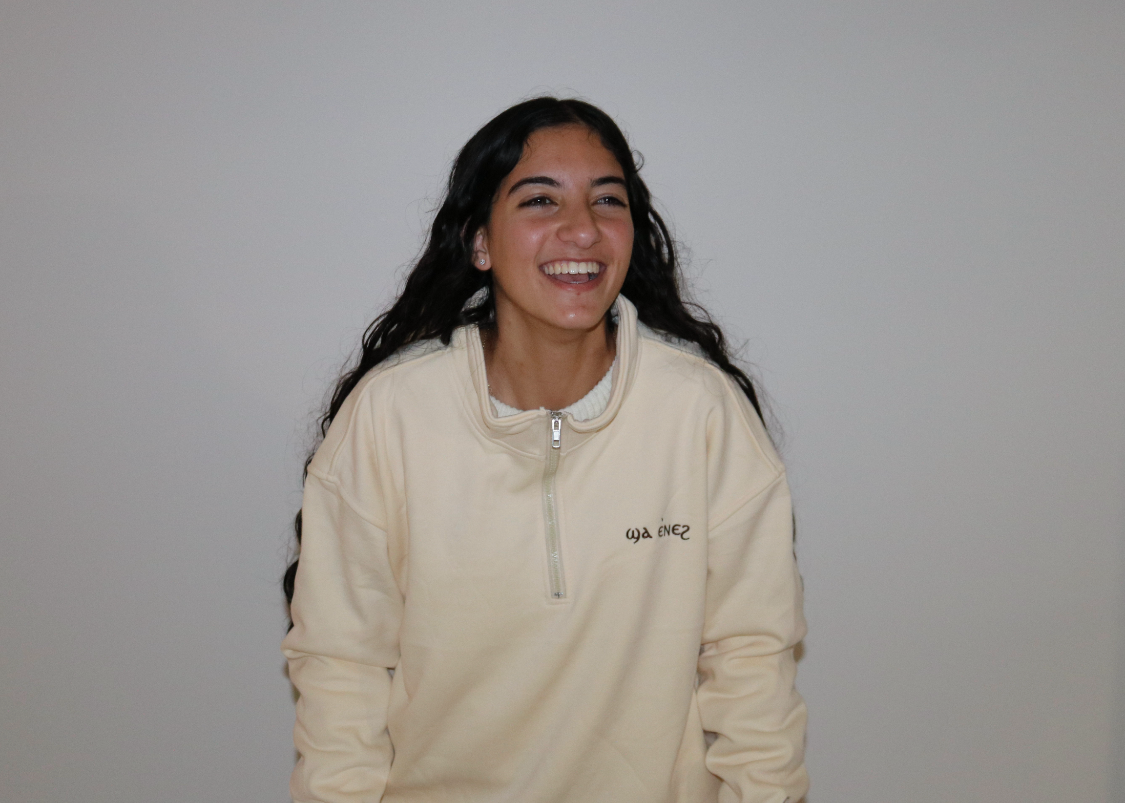 Cream coptic quarter zip