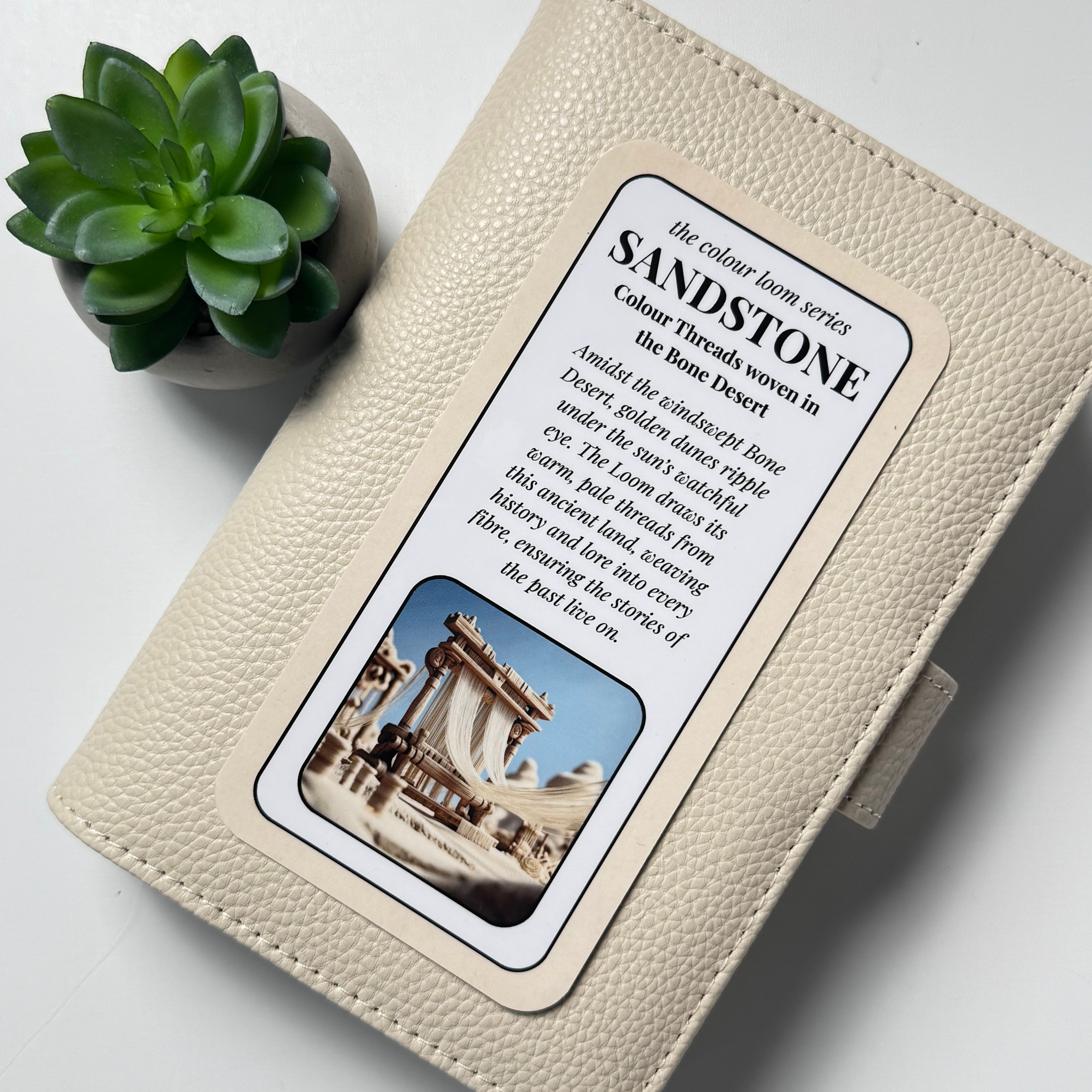 Pebble A6 Ring Binder – Sandstone (Cream)