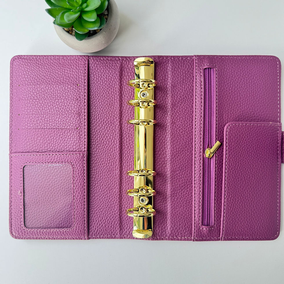 Thumbnail: Pebble A6 Ring Binder – Storm (Dark Lilac)