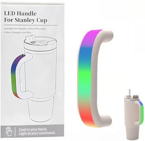 Stanley cup LED handle light up tumbler handle Stanley Stanley cup gift ideas back to school gift Stanley accessory LED tumbler handle rechargeable fun Stanley cup handle for parties Stanley accessory waterproof handle