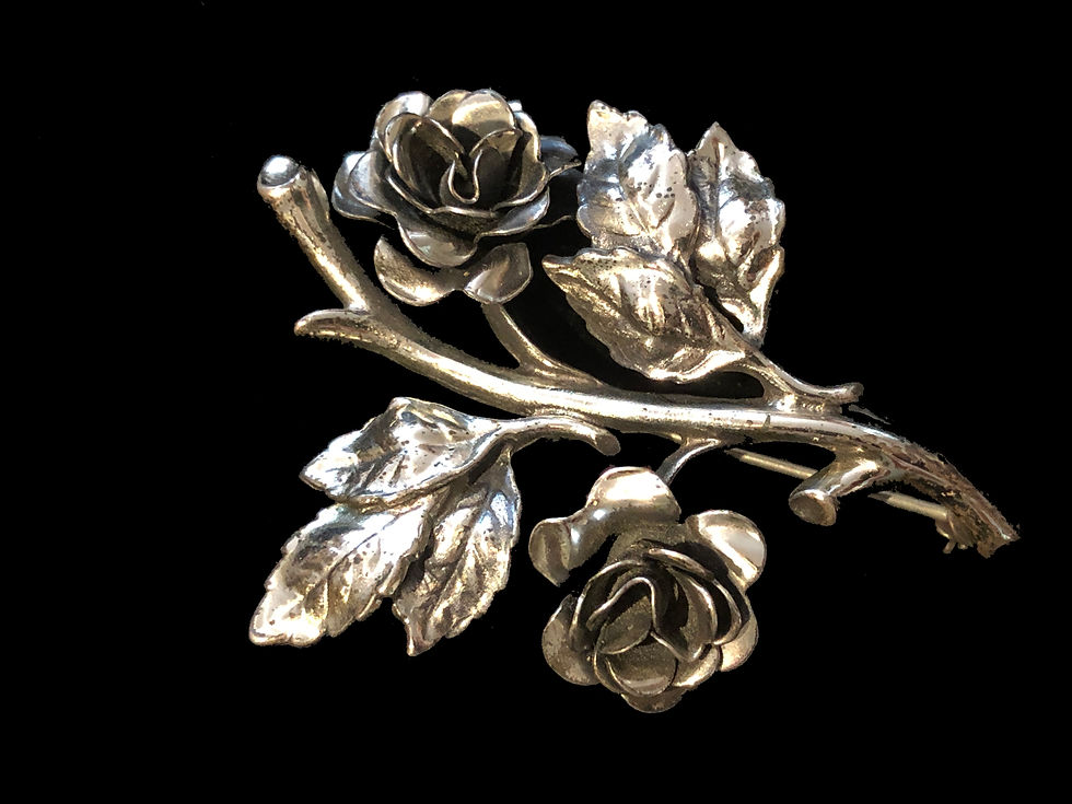 Thumbnail: Sterling Silver Flowers Brooch
