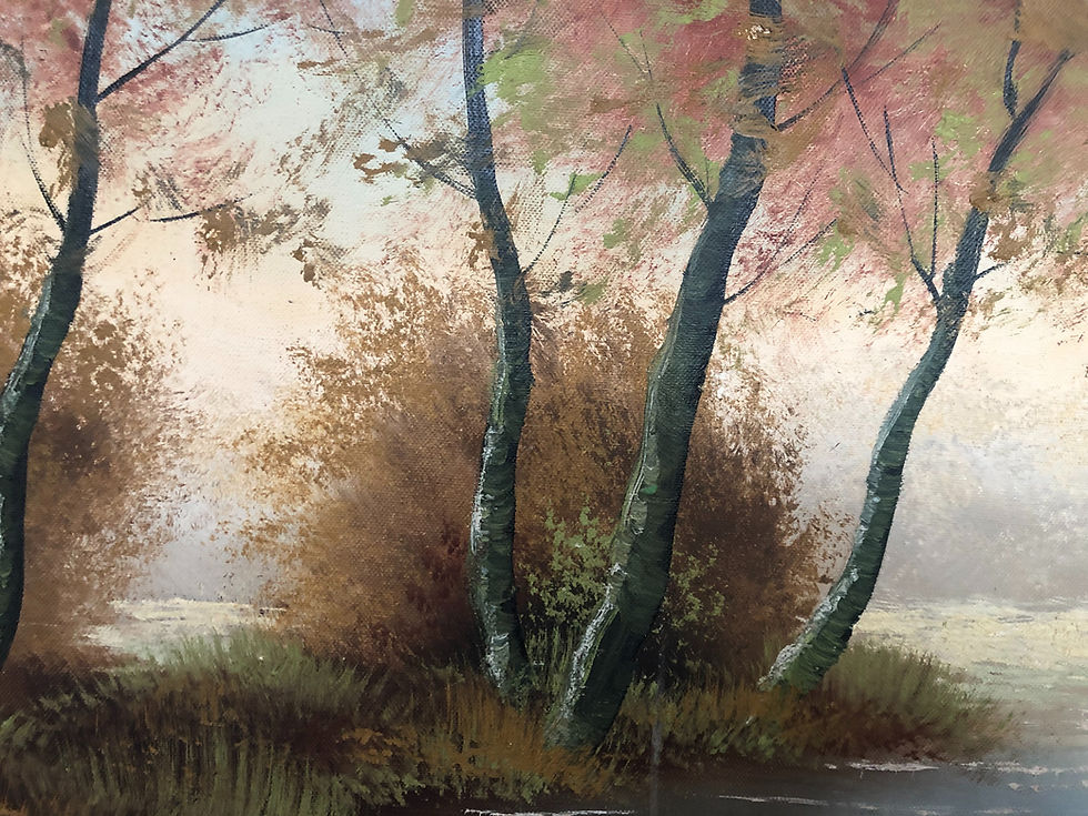 Thumbnail: Antique  Landscape Maples River by Muller 