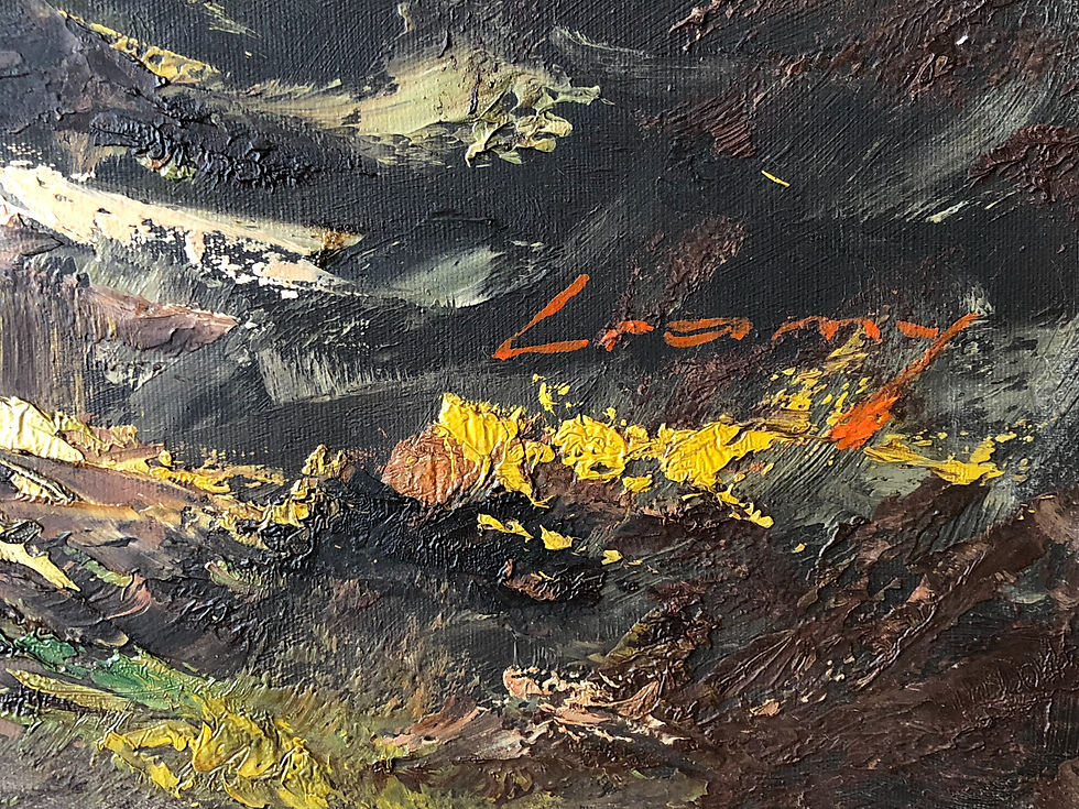 Thumbnail: Antique Oil Painting Landscape 