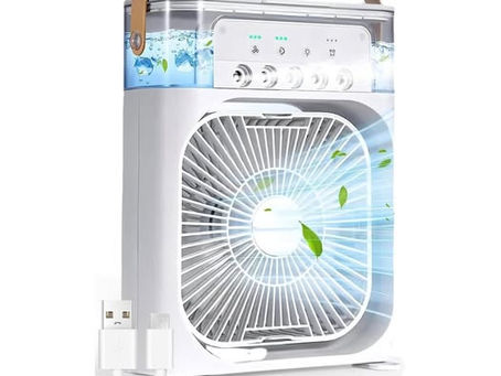 70% OFF Portable Air Conditioners Cooling Fan, Evaporative Mini Air Conditioner Portable AC Unit with 3 Cool Mist & Speeds, 7 Night Lights & Timer, Amazon Deal