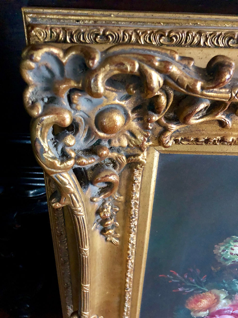 Thumbnail: Antique Flowers Still Life Oil Painting by B. Paulson