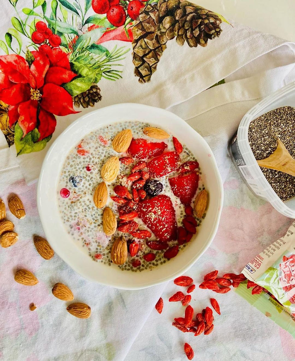 Puding od chia sjemenki i goji bobica