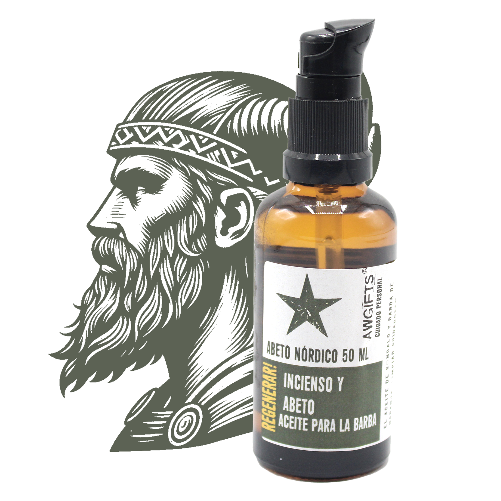 Óleo Natural para Barba - Abeto Nórdico (Incenso e Abeto)