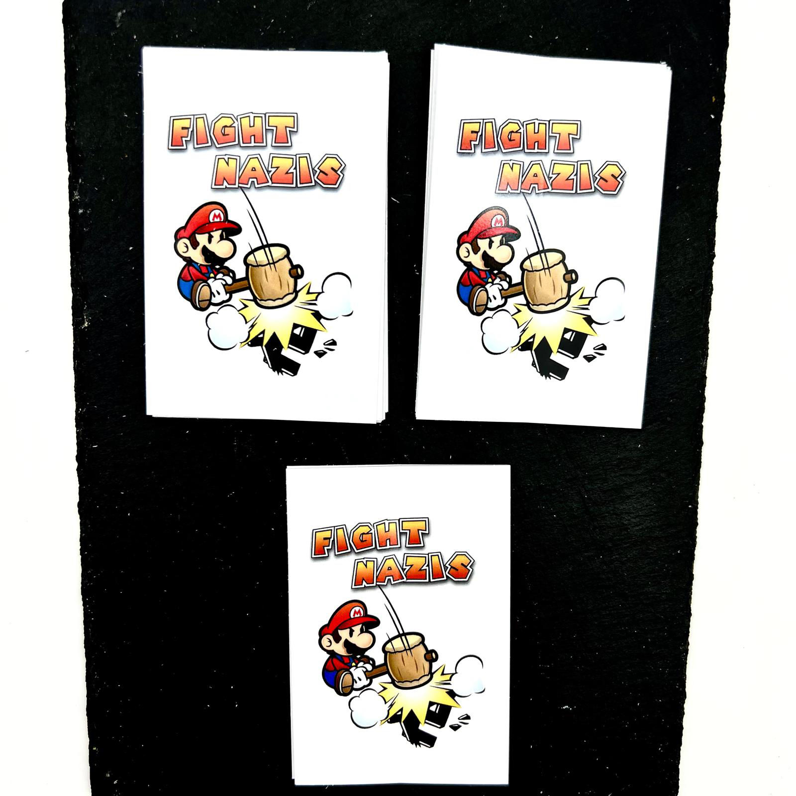 "Super Mario - Fight Nazis" 30 Sticker