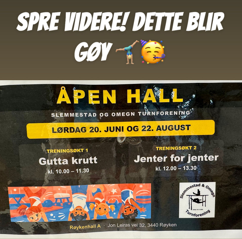 Åpen hall 20. juni og 22. august. Kom! Kom!