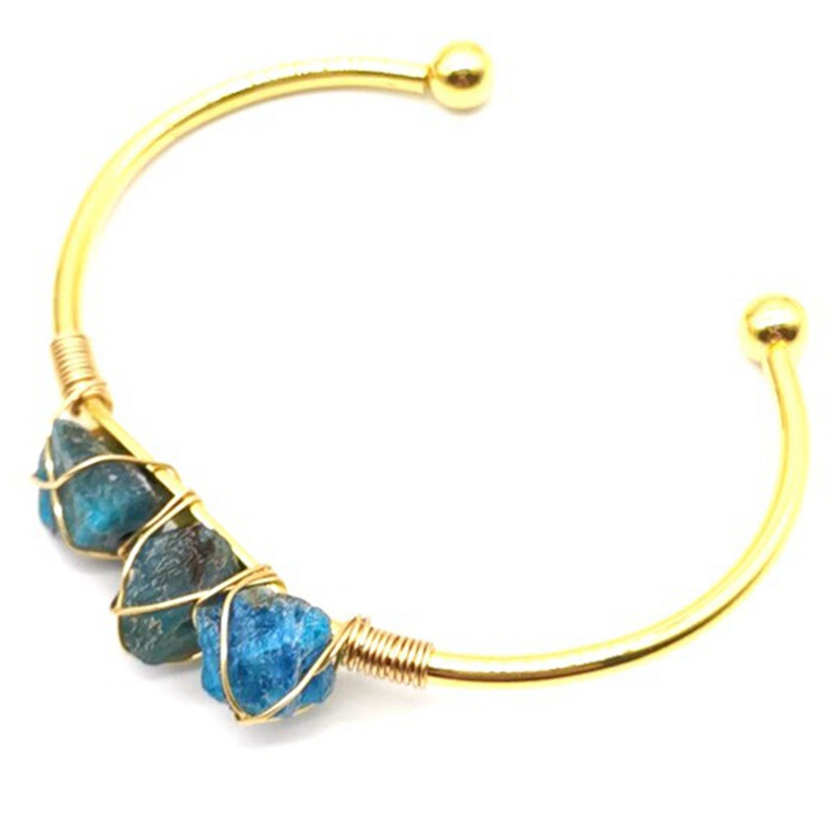 Natural Rock Crystal Cuff Bracelets Handmade Woven Gemstone Healing Chakra Point