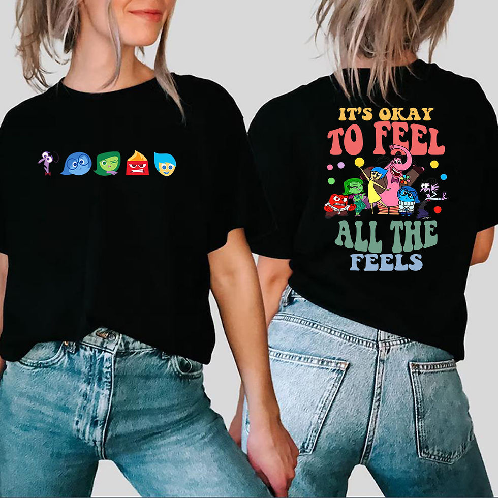 Inside Out It's Okay To Feel All The Feels Shirt Mental Health T-Shirt Inclusion