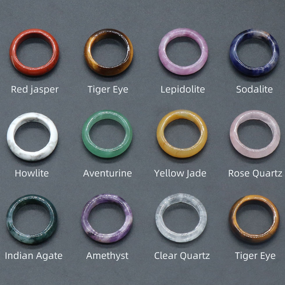 Crystal Agate Ring Natural Gemstone Carnelian Stacking Rings Reiki Energy Good L