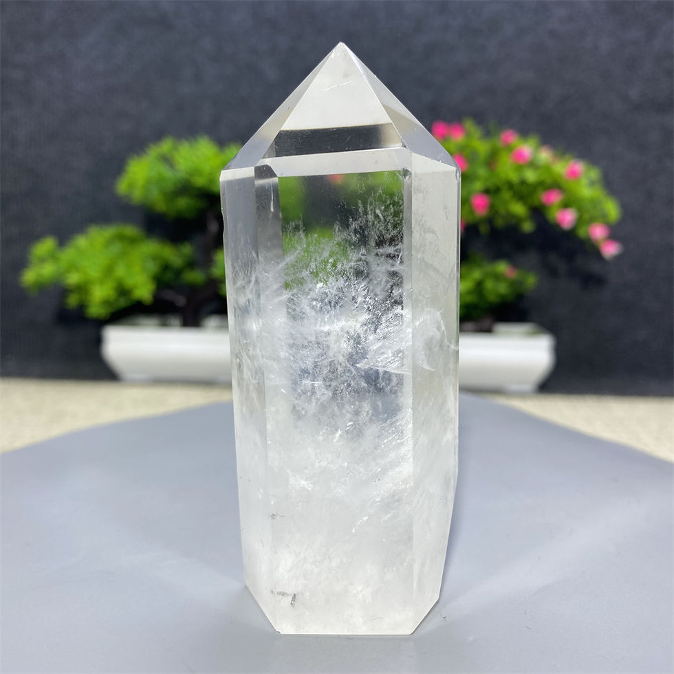 Miniatura: Natural  White Crystal, Tower Obelisk, Mineral Specimen ,Original Stone, Spiritu