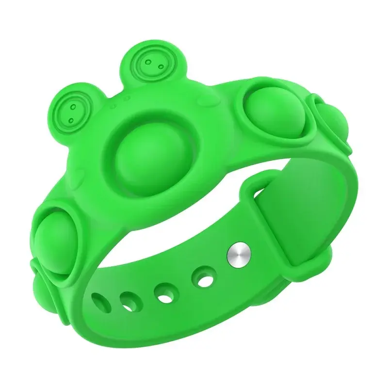 Fidget Toys for Children Pops Its Push Bubble Cute Frog Bracelet Decompression T
