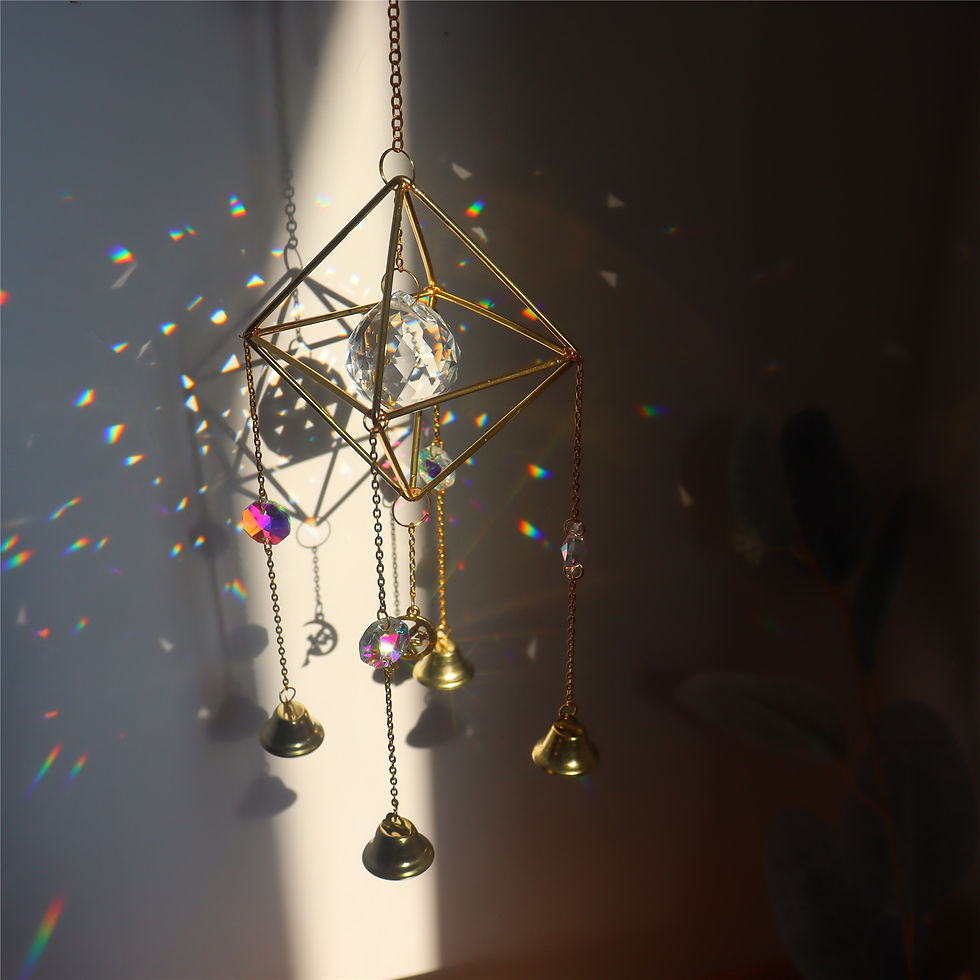 Thumbnail: Crystal Prism Wind Chime – Hanging Sun Catcher Home Garden Decor