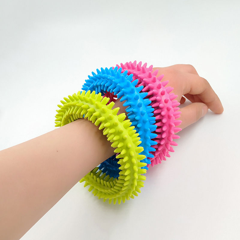Thumbnail: Spiky Sensory Bracelet Flexible Antistress Ring Fidget Toys For Anxiety ADHD Aut