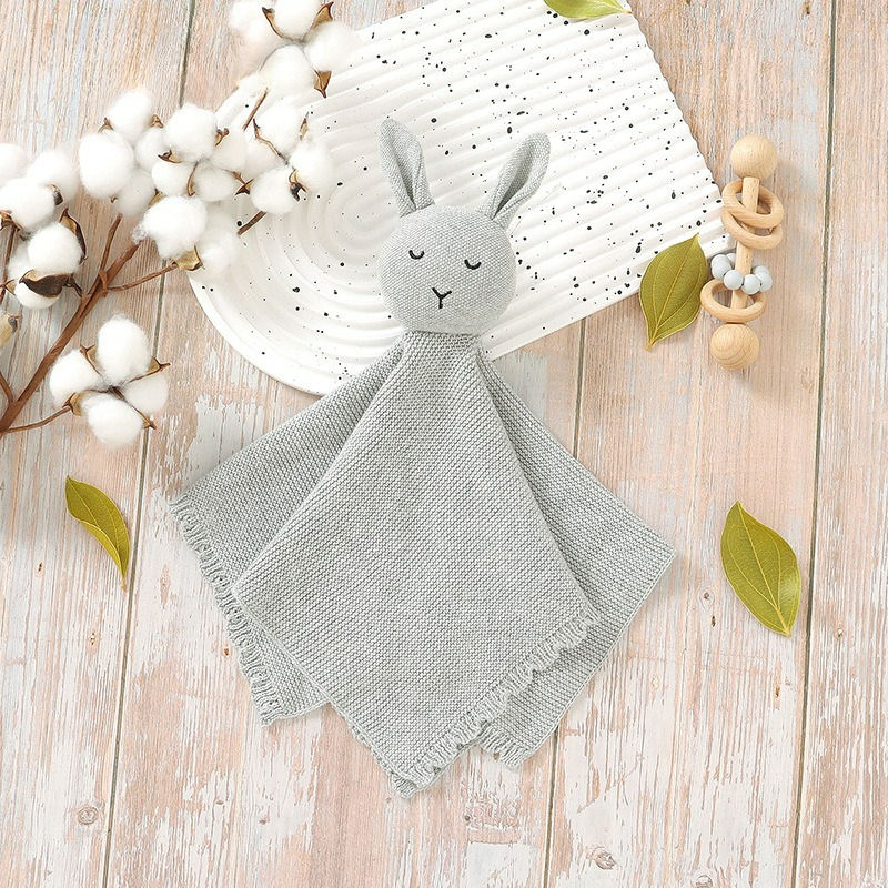 Thumbnail: Little Paws Knitted Rabbit Comforter Blanket