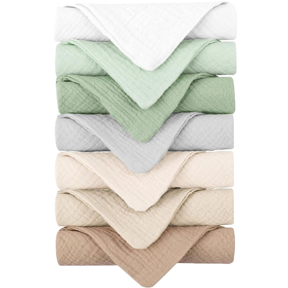 Thumbnail: Little Paws Cotton Baby Burp Cloth Set