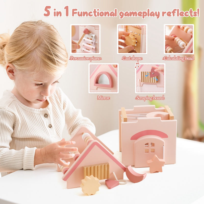 Thumbnail: Little Paws Wooden Activity Cube — 5-in-1 Forest Montessori Toy