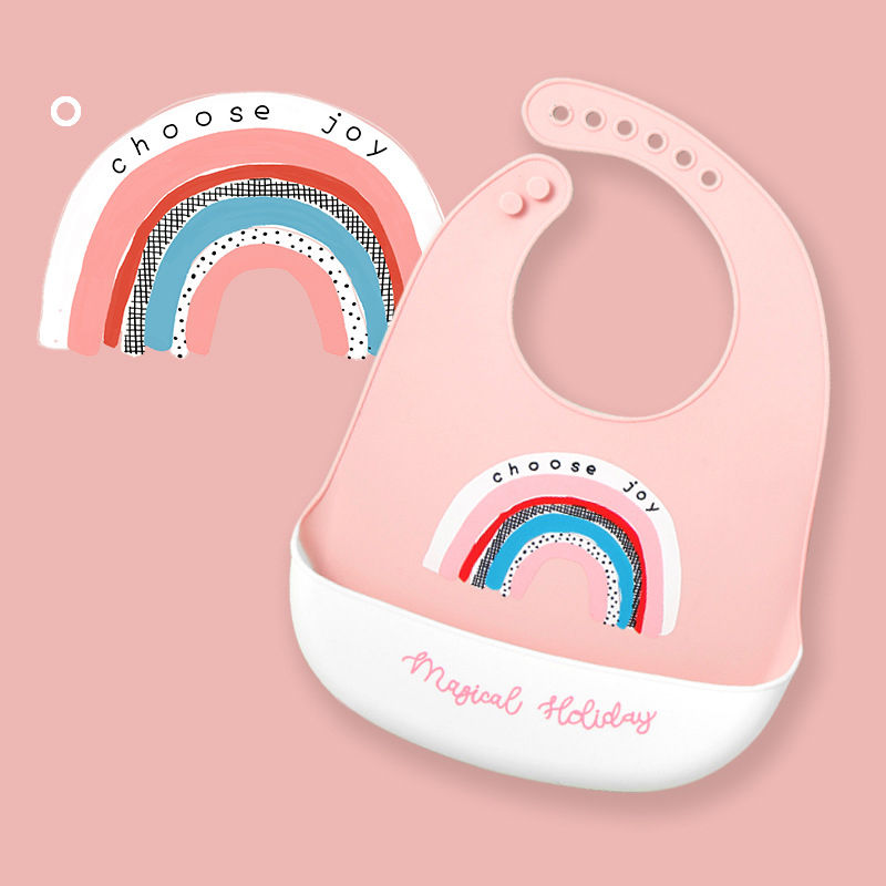 Thumbnail: Little Paws Silicone Baby Bib — Cartoon Design