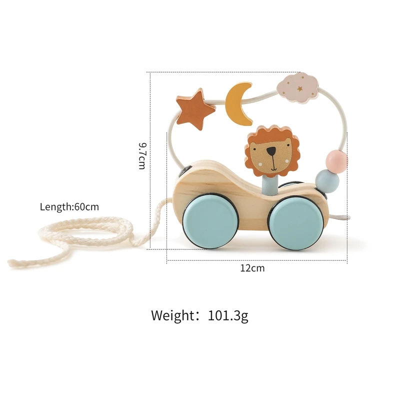 Thumbnail: Little Paws Montessori Wooden Toy Train Set