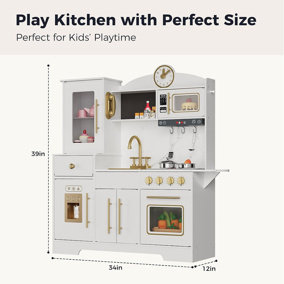 Thumbnail: Little Paws Wooden Kids Kitchen — Interactive Coffee Maker Play Set